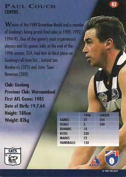 1997 Select AFL Ultimate Series #82 Paul Couch Back